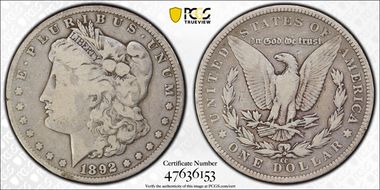 1892-CC $1 VG10