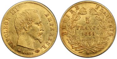 1858-BB 5 Fr Gad-1001 AU55