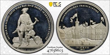 1859 Medal Zurich Richter-1724d Sn SP63