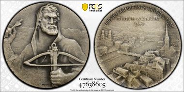 1930 Medal Wiedikon R-1850a Silvered-Ae Matte SP66