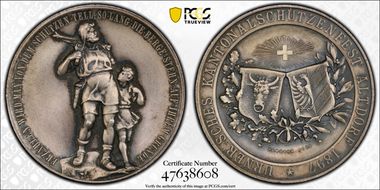 1897 Medal Altdorf R-1524a Matte Ag SP63