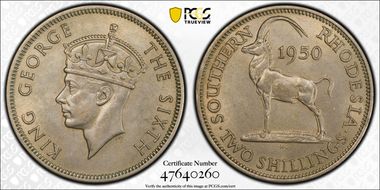 1950 2 Shil MS62