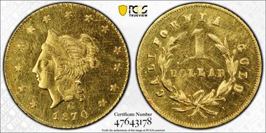 1870 G$1 BG-1203 MS63