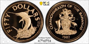 1982-FM $50 Swordfish PR69DCAM