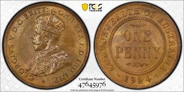 1924  1D English obverse MS65BN