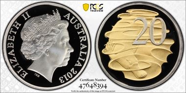 2013 20C Platypus - Partial Gilt PR69DCAM