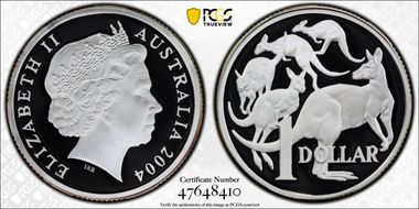 2004 $1 Silver PR70DCAM