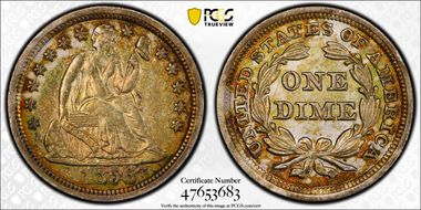 1856 10C Large Date N1