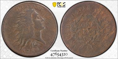 1793 1C Wreath, S-11b F15BN