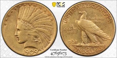 1909-S $10 XF40