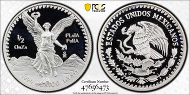 1994-Mo 1/2 oz Libertad Ag PR69DCAM