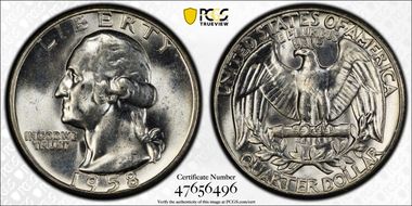 1958 25C Type B Reverse, FS-901 MS65