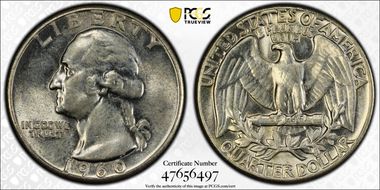 1960 25C Type B Reverse, FS-901 MS63