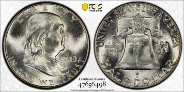 1948-D 50C MS66FBL
