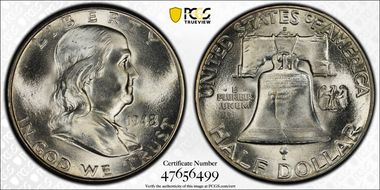 1948-D 50C MS65FBL
