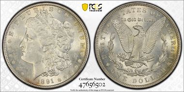 1891 $1 MS62