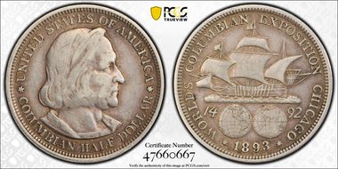 1893 50C Columbian VF30