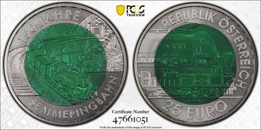 2004 € 25 Semmering Railway MS70