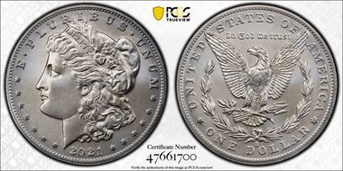 2021-O Privy $1 Morgan Dollar 100th Anniversary MS69
