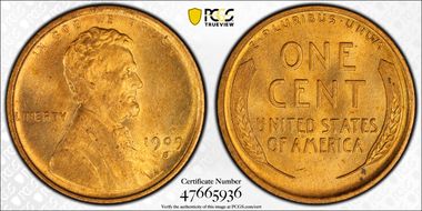 1909-S/S 1C S/Horizontal S MS65RD