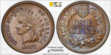 1882 1C MS63BN