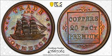 (1861-65) Token F-259/445a Trade & Commerce MS63BN