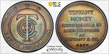 No Date Token TC-535703 Silver 35mm Tiffany & Co. MS62