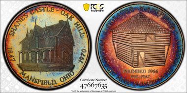 1970 AR Token Greater Mansfield  Philatelic & Numismatic Soc. MS62