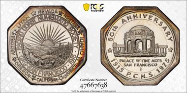 1975 AR Medal 60th Anniversary P.C.N.S. MS66