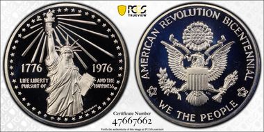 1976 Medal Bicentennial Silver PR69DCAM