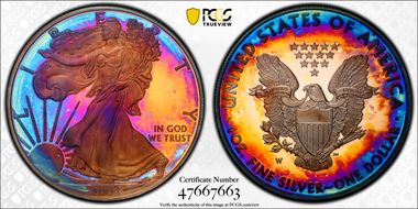 2008-W $1 Silver Eagle PR69DCAM