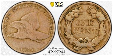 1857 1C Flying Eagle VG8