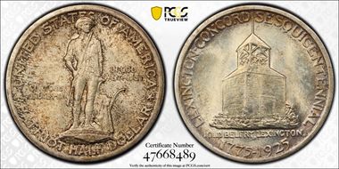 1925 50C Lexington MS64+