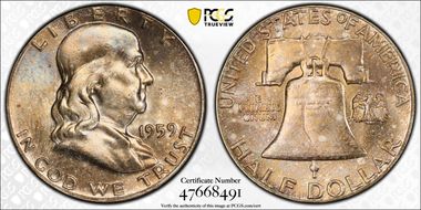 1959 50C MS64FBL