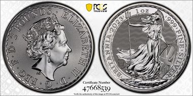 2023 £2 Britannia Elizabeth II Effigy MS67
