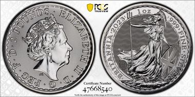 2023 £2 Britannia Elizabeth II Effigy MS67