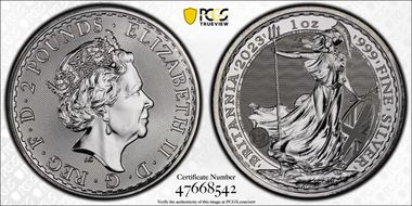 2023 £2 Britannia Elizabeth II Effigy MS67
