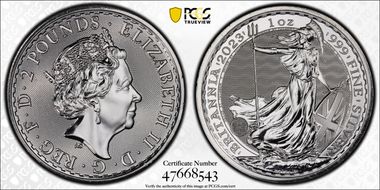 2023 £2 Britannia Elizabeth II Effigy MS67
