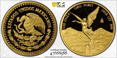 2018-Mo 1/20 oz Libertad Au PR69DCAM