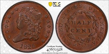 1825 1/2C C-2 MS64BN