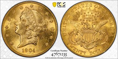 1904-S $20 MS61