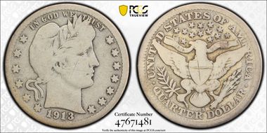 1913-S 25C N1