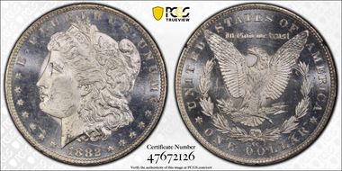 1882-CC $1 VAM 2C, Counter Clash MS64+ PL