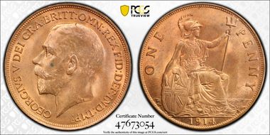 1914 1D S-4051 MS64RB