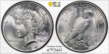 1934 $1 MS65