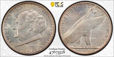 1936 50C Bridgeport MS66