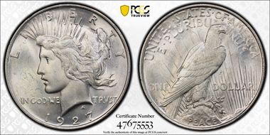 1927-D $1 MS64