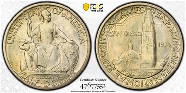 1935-S 50C San Diego MS66