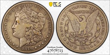 1879-S $1 VAM 77, Rev. of 1878 F15