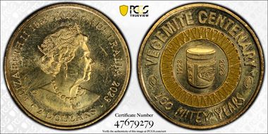 2023 $2 Vegemite Centenary Colorized 100 Mitey Years MS65